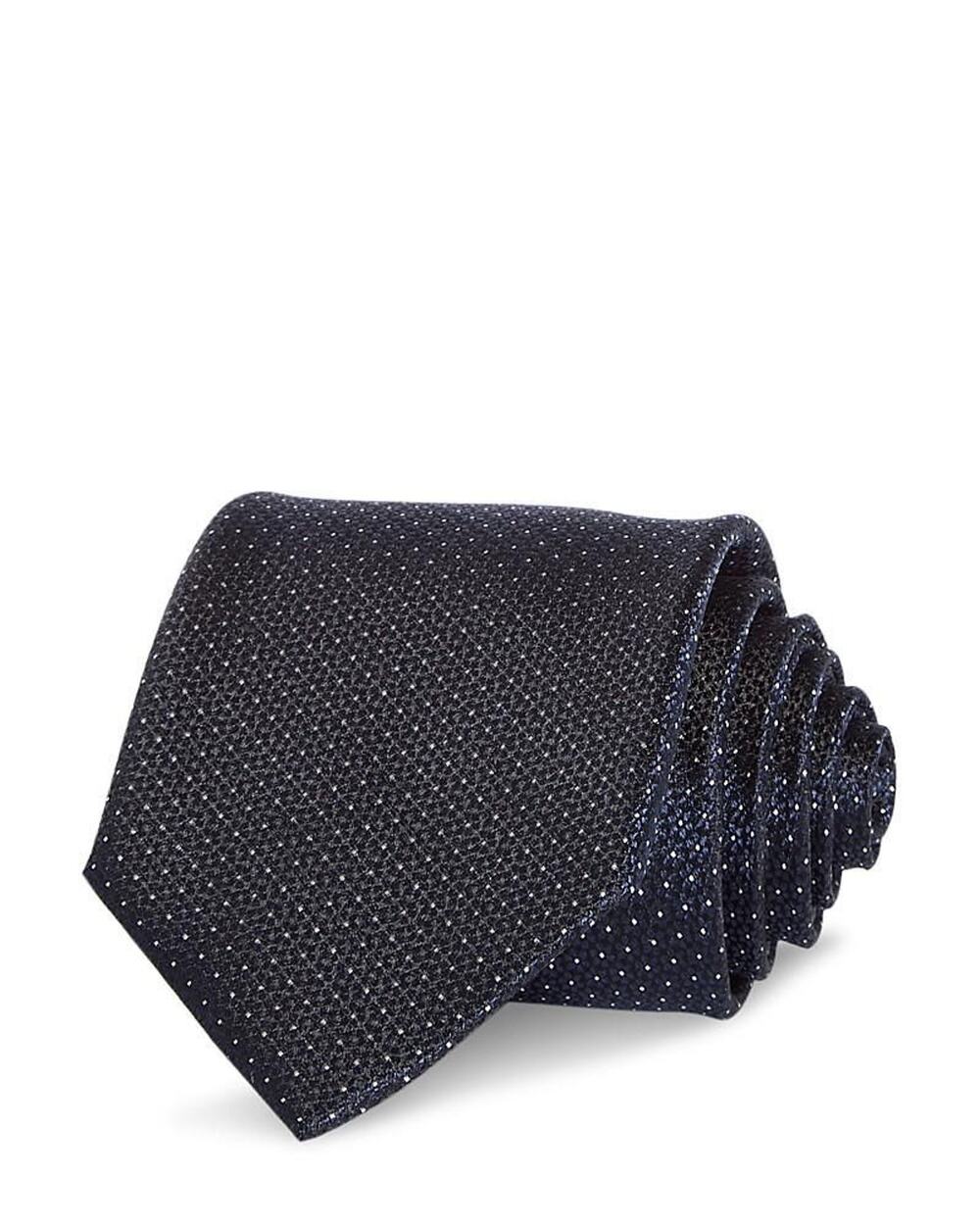 Silk Classic Tie Navy White Bloomingdale's Exclusive NWT